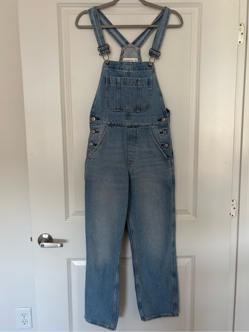 Abercrombie & Fitch Classic Denim Overalls Blue XS